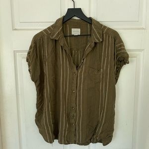 Short Sleeved Button Down Top